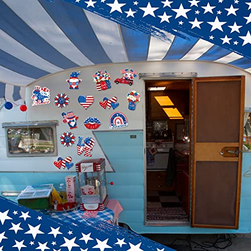 12 Pcs 4Th Of July Refrigerator Magnets Patriotic Magnets Decorations Independence Day Gnome Magnet Usa Flag Decorative Magnetic Stickers For Fridge Metal Door Mailbox Locker Cabinets Decor #TOP6