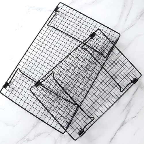 Grille de cuisson robuste en maille d'acier inoxydable avec structure stable lot de 2 - 8