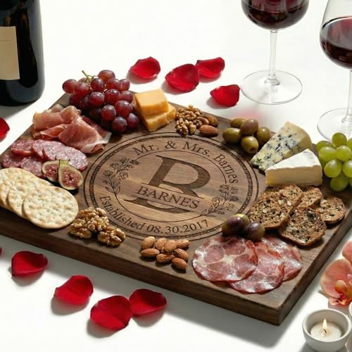 Personalized Wedding Gifts for Couples - Custom Cutting Board Gifts for Anniversary,...
