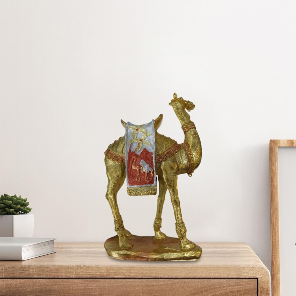 Statuetta di Cammello Da Scrivania, Statuetta di Animale, Decorazione, Scultura in Resina Da Collezione, Oggetto Artistico Fatto a Mano, per Sog, l