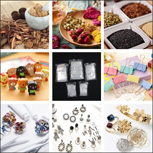 Xhwykzz 2 Mil Thick Poly Bags, 2 Assorted Sizes, 1.5"x2.3" 2.3"x3.5", 2x200 Pack, Clear Durable Resealable Zipper Baggies for Jewelry, Bead, Toy Piece, Snack