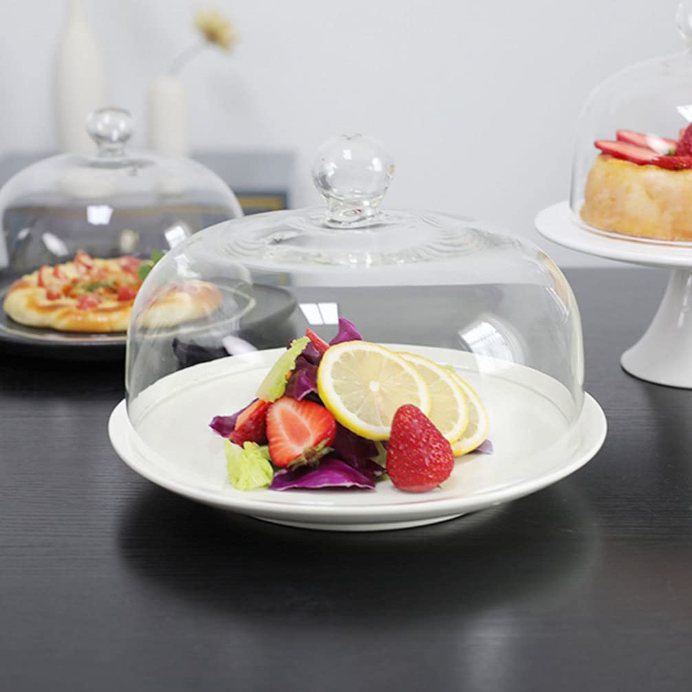 SOLUSTRE Mikrowellenhaube Frischhaltehaube Glas Schutzhaube Mikrowellen Abdeckung Ohne Plastik Spritzschutz Für Mikrowelle 7X7X5.7 Zoll
