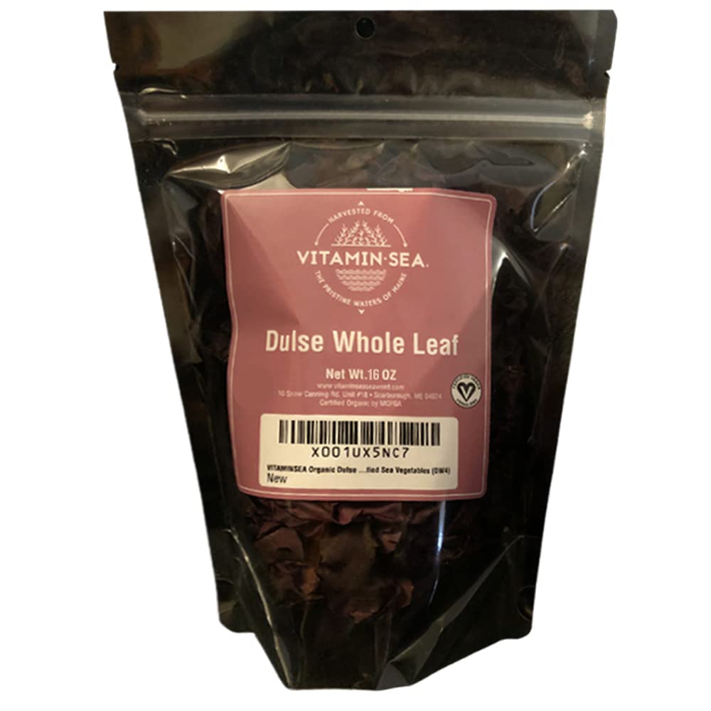 VITAMINSEA Dulse Dried Seaweed | Wild North Atlantic Seaweed for Snacking, Seasoning, Soups & Salads | Rich in Vitamins, Minerals & Antioxidants Perfect for Thyroid Support | Whole Leaf (16 OZ)