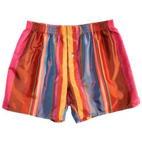 Fall Stripes Silk Boxers Sizes S, M, L, XL, XXL - 100% Madras Silk