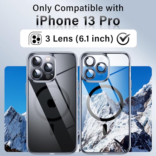 Coque rigide iPhone 13 Pro transparente avec finition contour silicone noir - 2