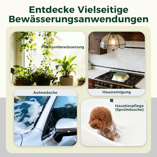 Diivoo 2L Elektrischer Akku-Drucksprüher | 3 Geschwindigkeiten & 2 Sprühmodi (Nebel & Strahl) | Transparenter Wassertank mit Skala | Leichte Pflanzensprühflasche für Garten, Blumen, Kräuter & Unkrau