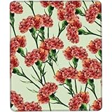 カーネーション アニメゲームマウスパッド 洗えるマイクロファイバーゲームパッド ゲームオフィス用ホワイトマット