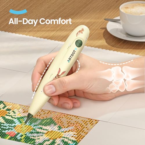 Image of ARTDOT Wireless Vacuum Pen for Diamond Art Kit for Adults, Long-Lasting Electric Pen for Diamond Painting Accessories and Tools