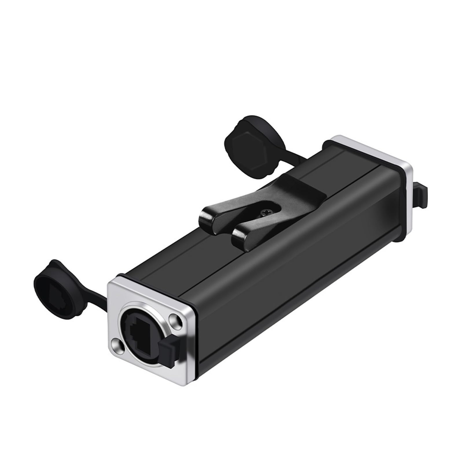 Conector acoplador RJ45 hembra a hembra recto para montaje en panel con carcasa de plástico de 65mm 8