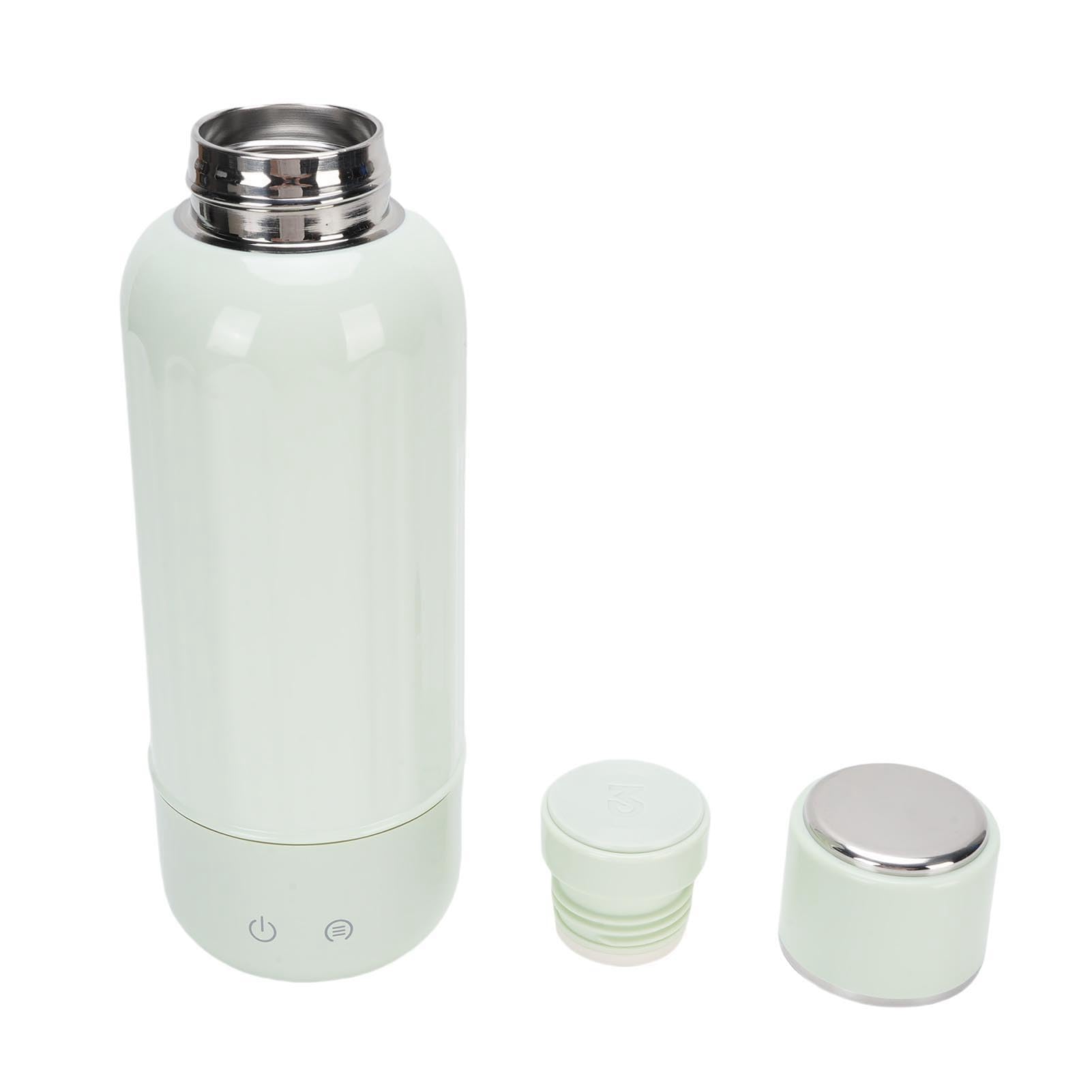TARSHYRY Reise-Wasserkocher, Kabellos, Wiederaufladbar, Tragbar, Kleiner Wasserkocher, Heizung mit 5 Temperaturreglern für Camping, Auto, Reisen, Outdoor, 316 Edelstahl, 500 Ml (GREEN)