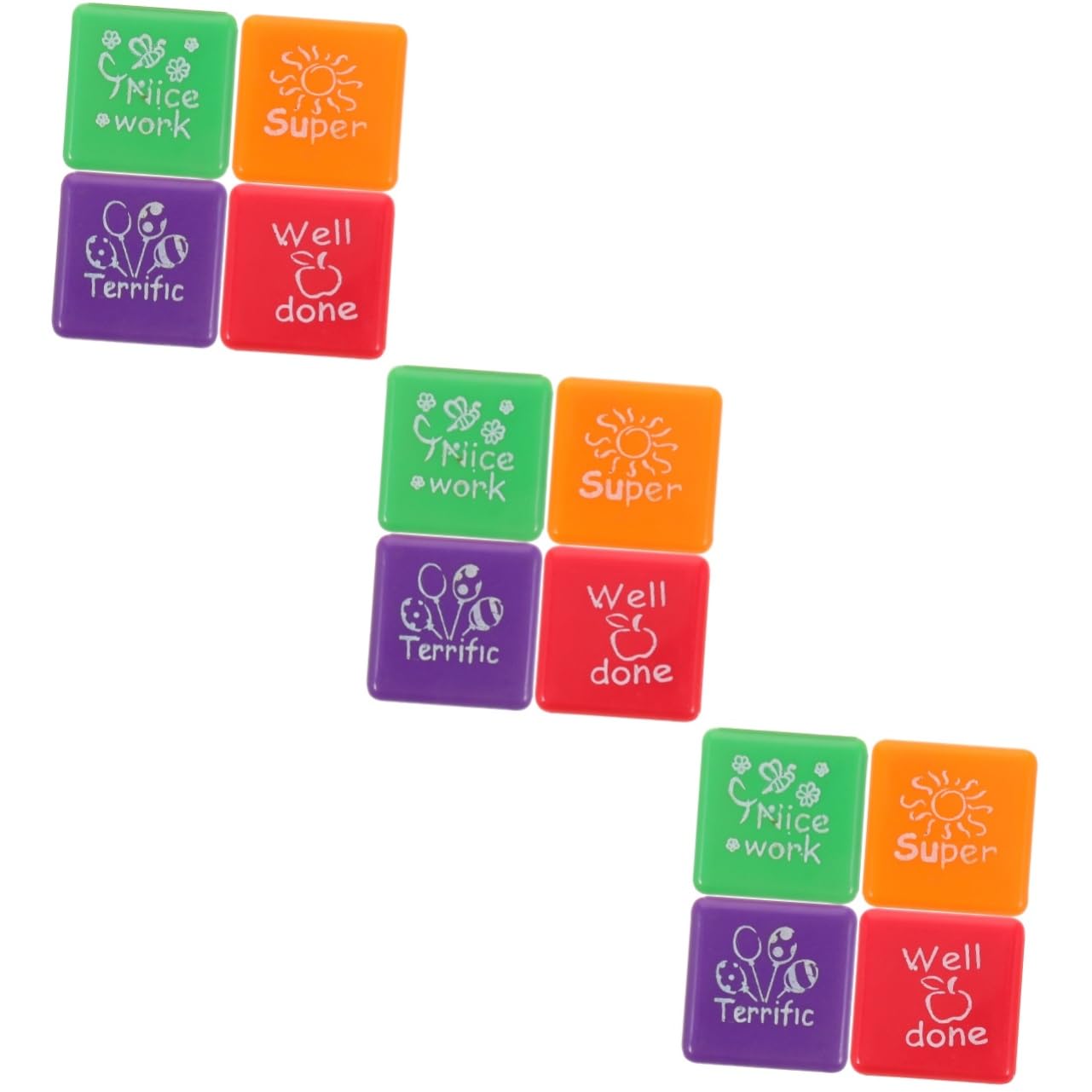 SHINEOFI 12pezzi Timbri Creativi Per Timbri Decorativi Con Messaggi Motivazionali Per Scrapbooking Inviti e Attività Fai Te Materiale Sicuro e Leggero Per Scuola e Hobby