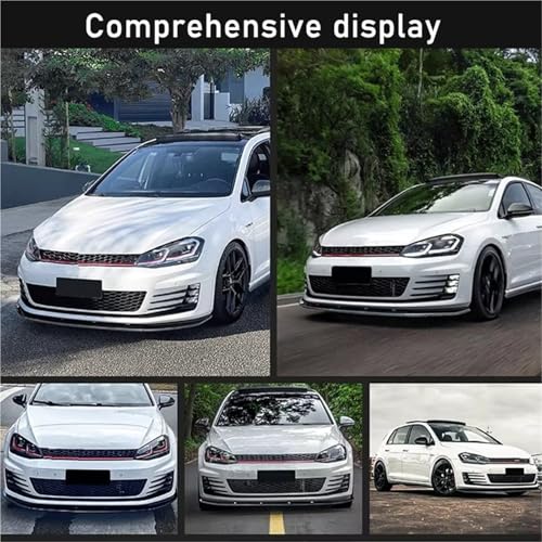 Diffuseur de Lèvre Avant Golf 7 GTI Kit Aérodynamique 3 Pièces ABS Gloss Black - 4