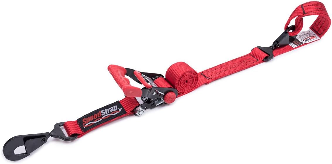 SpeedStrap 15113 Red Ratchet Tie Down (Soft Tie for UTV), 1 Pack