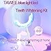 TAWEE Teeth Whitening Kit Safe for Sensitive Teeth & Enamel Wired Tooth whitening Accelerator Light with 16 Blue LED Birthday Gifts for Women Men Gum Health