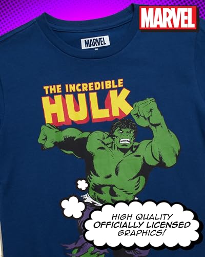 Marvel Boys Shirts Spiderman Avengers Hulk Iron Man Graphic Tees for Boys - image 4