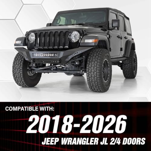Image of YZONA for JL JLU Tubular Front & Rear Fender Flares Compatible with 2018-2026 Jeep Wrangler JL JLU Unlimited 2 /4 Doors with Turn Signal Lights, 4-PCS Tube Mud Guard Off-Road Steel Wheel Fender