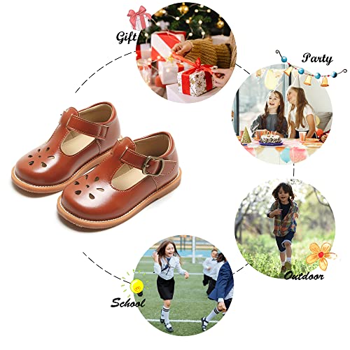 Image of Felix & Flora Toddler Little Girl Mary Jane Dress Shoes - Ballet Flats for Girl Party School Shoes