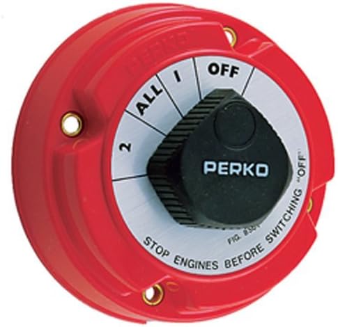 2 X Perko 8501DP Marine Battery Selector Switch