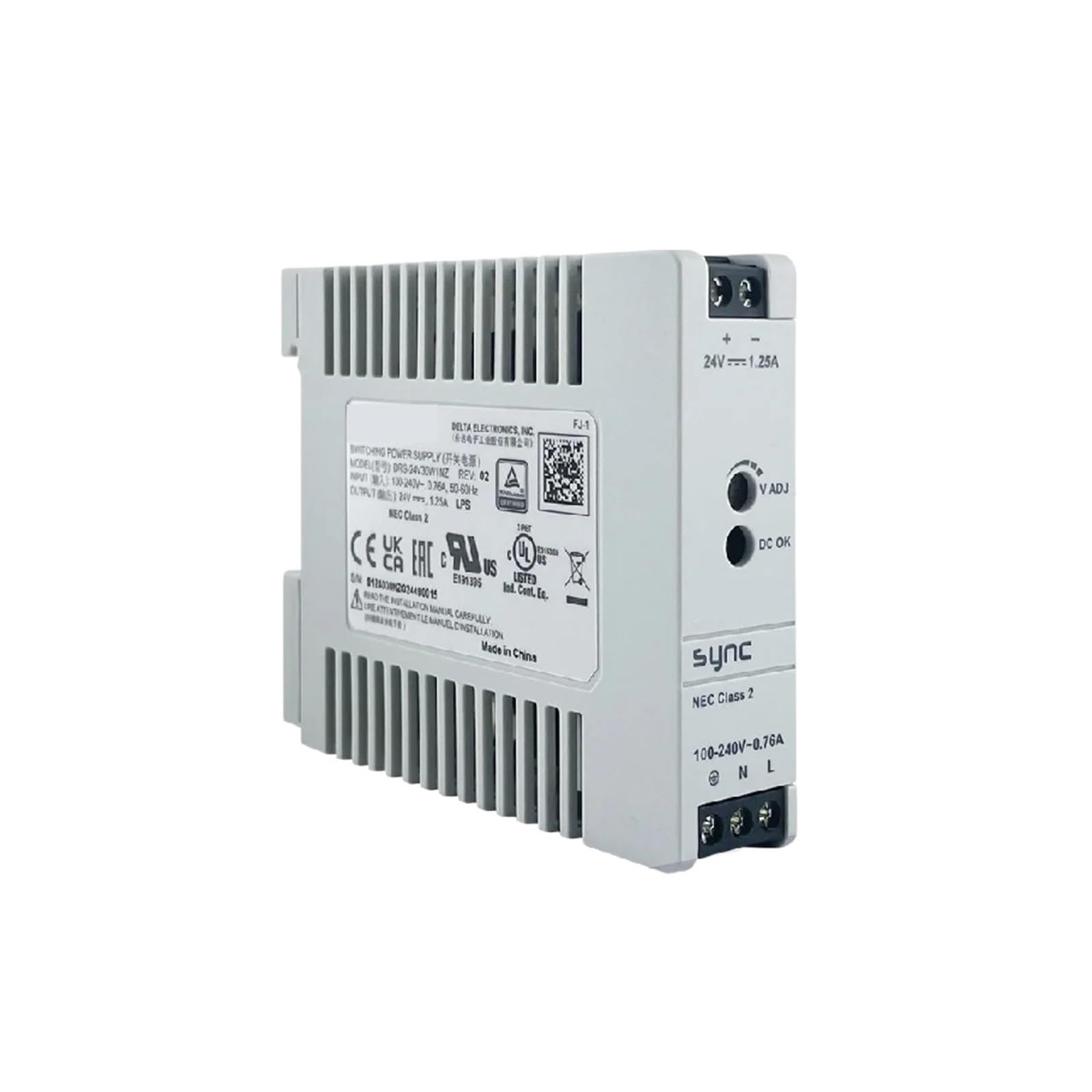 SWEWDSQG DRS-24V30W1NZ 24V 1.25A 30W Industrial Switching Power Supply