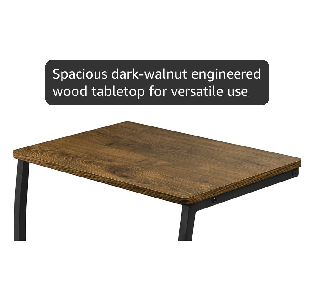 Amazon.com: SRIWATANA Walnut C Shaped Side Table, Vintage End