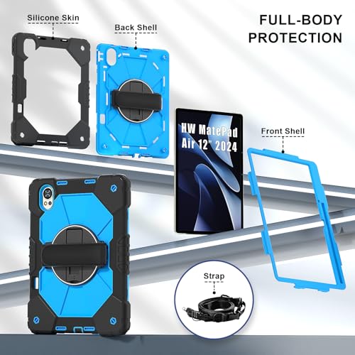 Funda para tablet Huawei MatePad 12X de grado militar bicolor 5