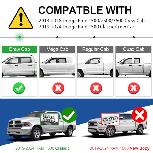 Image of Floor Mats for 2013-2018 Dodge Ram 1500 2500 3500 Crew Cab