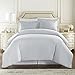 Hotel Luxury 3pc Duvet Cover Set-ON SALE TODAY-1500 Thread Count Egyptian Quality Ultra Silky Soft Top Quality Premium Bedding Collection, 100% -Queen Size Artic Ice Blue