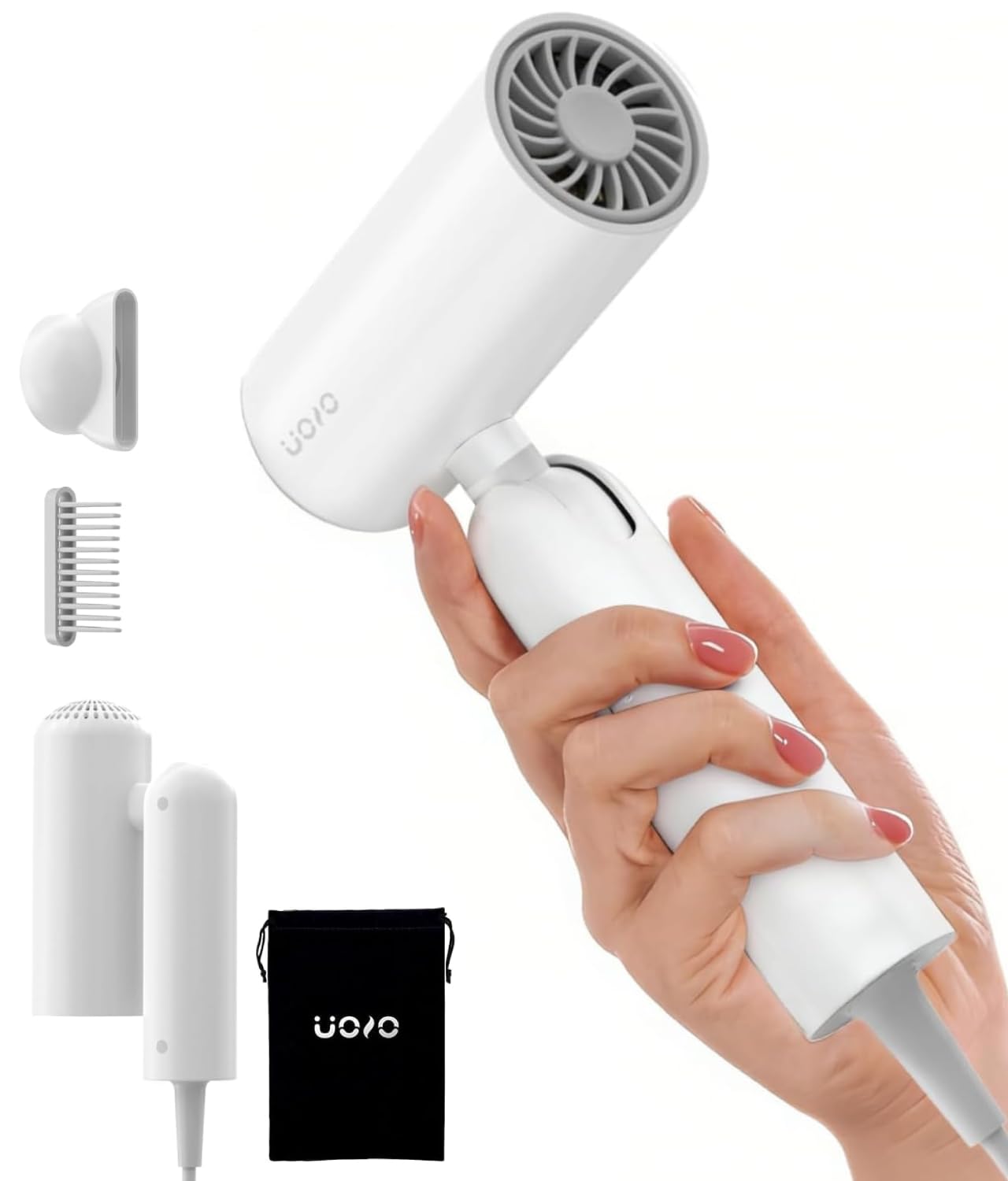 osou Dual Voltage Hair Dryer for Travel, 100-240V Global Voltage Blow Dryer