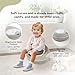 Dolu Nuve Premium Potty Training Seat for Toddlers, Portable Toilet Chair with High Backrest, Non-Slip Base and Removable Inner Bowl, Relax Beige
