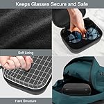 Bukere Travel Sunglasses Organizer Case, PU Leather Adjustable Slots for Multiple Glasses, Hard Eyewear Box for Men Women - Image 3