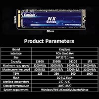 KingSpec 1TB M.2 2280 SSD, M2 NVMe Gen3x4 PCIe SSD - Lesegeschwindigkeit bis zu 3500 MB/s, 3D NAND Flash interne SSD, kompatibel mit PC/Desktop/Laptop (2280, 1TB) – Ansicht 6