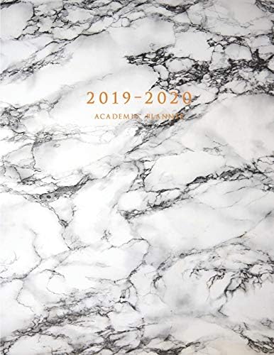 2019-2020 Academic Planner: Large Weekly and Monthly Planner with Inspirational Quotes and Marble Cover Volume 1 (July 2019 - June 2020)