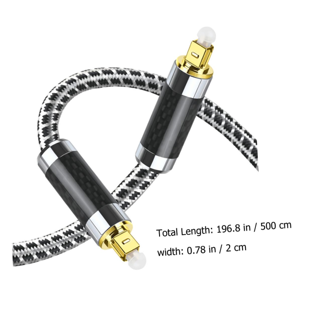 Artibetter Cavo Audio Ottico Digitale Nero 5 Metri in Fibra Ottica