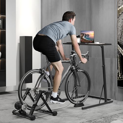 Image of VTORY Adjustable Standing Desk for Walking Pad Treadmill, Desk for Bike /Cycling, Stand Table for Treadmill Walking Pad, Bike /Walking Pad /Treadmill Trainer Desk Stand, Attachment, Bar for Walking Pad