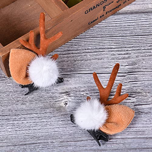 Lateefah Christmas Reindeer Antler Headband Christmas Tree Hair Clips Deer Headband Hair Accessories #TOP2