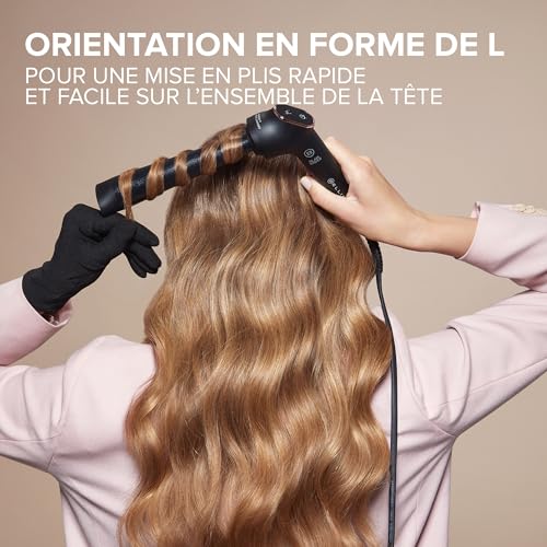 Fer à friser forme conique Bellissima Glam Waves avec 5 températures