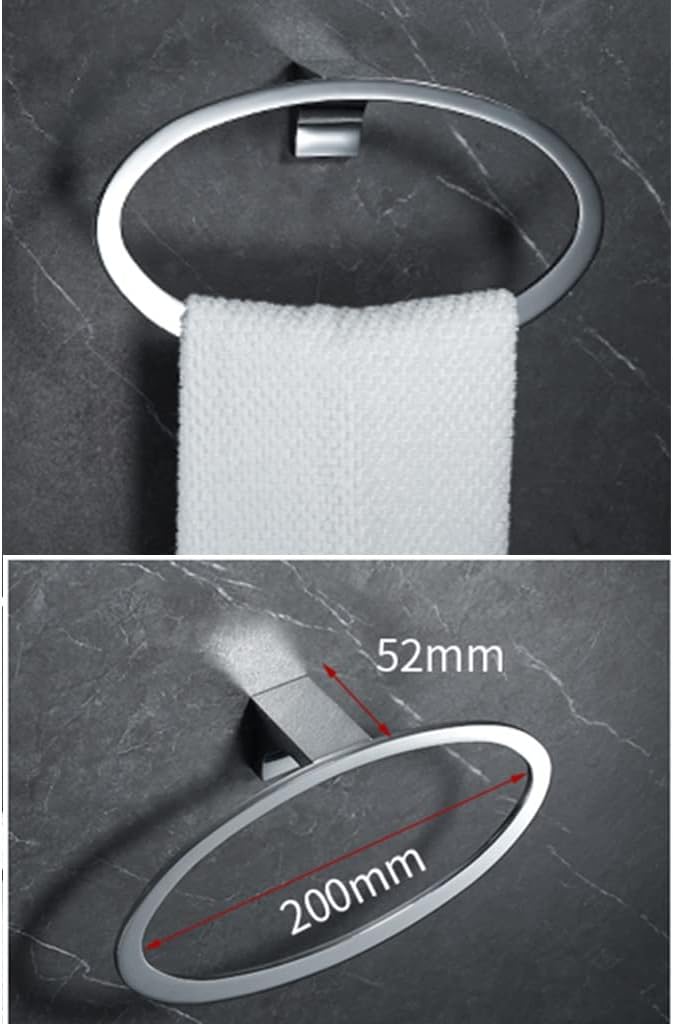 LSLYTQ Wall Mounted All Copper Towel Ring, Bathroom Hand Towel Holder Round Towel Hanger