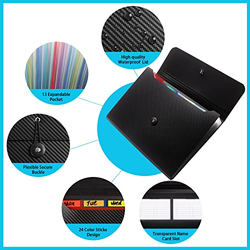 Expanding File Folder File Organizer 13 Pockets File Organizer Accordion Filing Folder Expandable File Folder For Documents Aesthetic Paper Organizer Folder For Work, School, Home, Office, Grey #TOP5