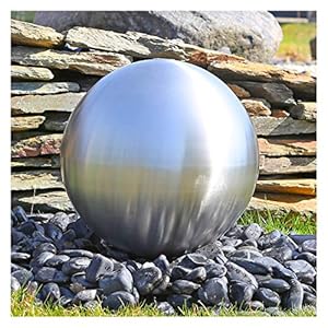 CLGarden metaal bal 38cm voor fonteinen gemaakt van mat geborsteld RVS DIY tuinfontein waterornament bal fontein voor…