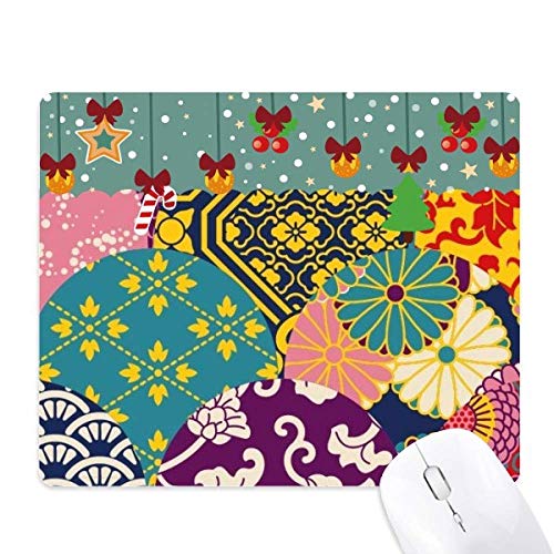 Tapis de souris en caoutchouc style japonais aux motifs de fleurs et feuilles de Chine
