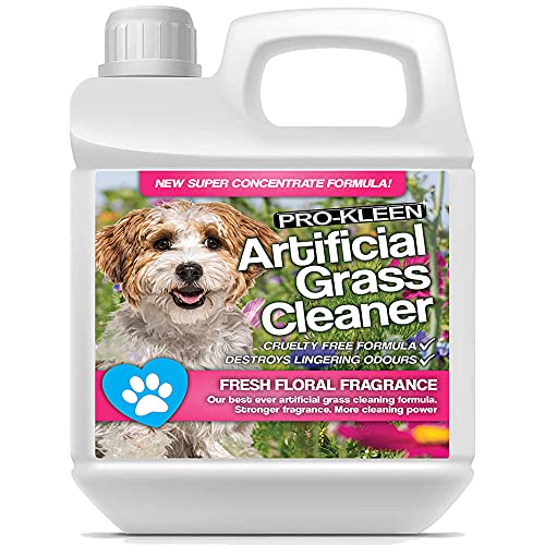 Pro-Kleen - Detergente per erba artificiale, perfetto per la casa con i cani, pulisce, deodora e lascia una fragranza di erba fresca – 5 litri super concentrato: 15 litri (1 litro)