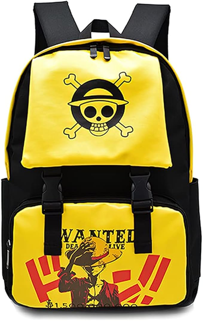Mmooo ONE PIECE Luffy School Bag Laptop Bag Backpack, Luffy1, 12.2x5