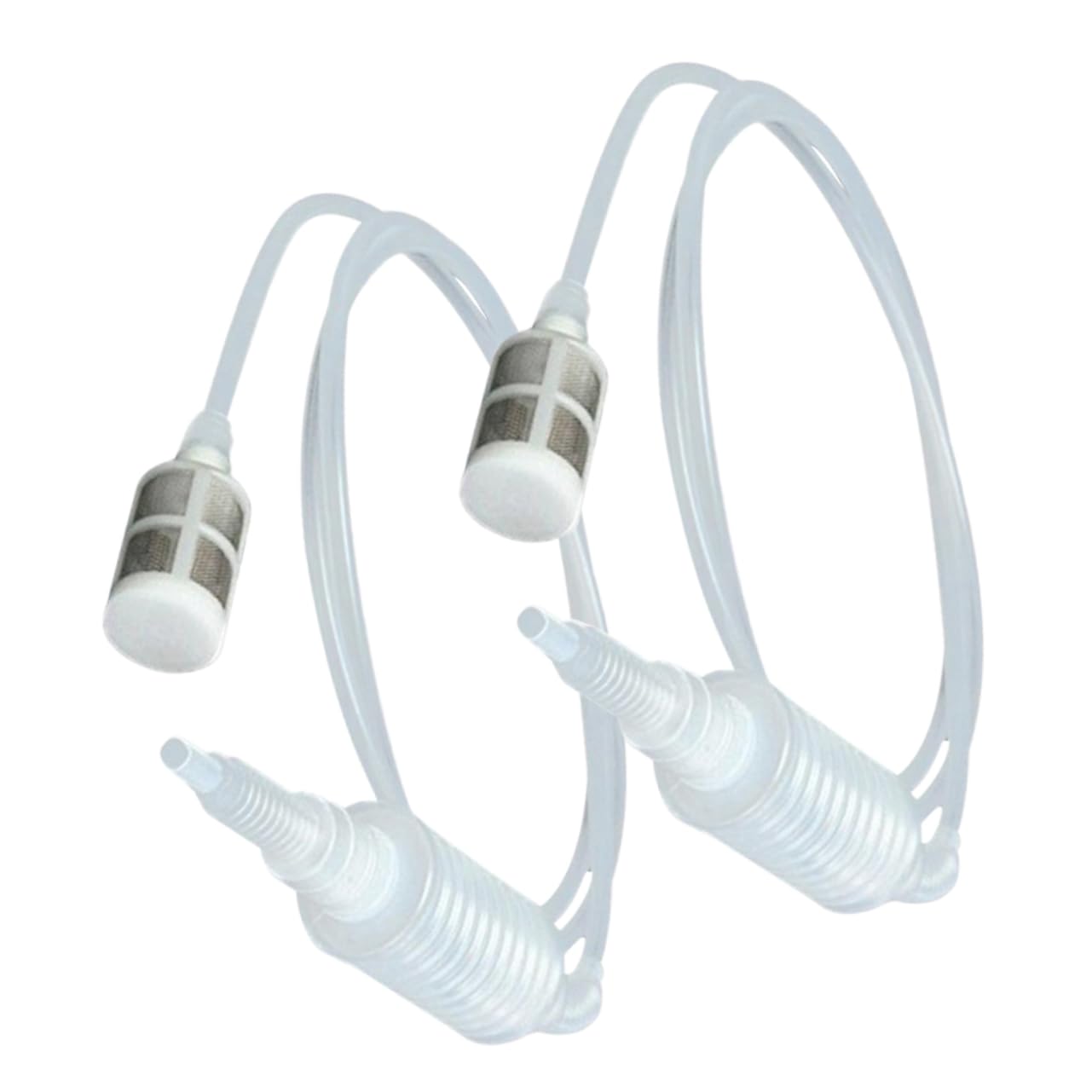 Garneck 2pcs Siphon and Tube Wine Making Tools Home Brew Siphon Filters Transfer Brewing Plastic Material Easy to Use for Narrow Wide Mouth Bottles