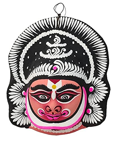 Mukherjee Handicrafts Paper Wall Hanging Mask (24 x 5 x 19 cm, Multicolour) Chhau Mask Puruliya West Bengal.