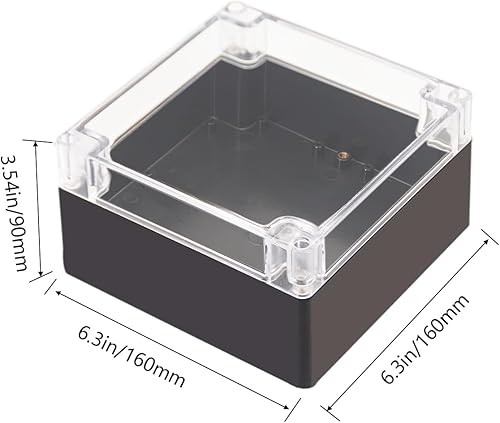 Miniatura 122 de Caja de proyecto ABS de plástico negro cajas eléctricas IP65 impermeable DIY caja de conexiones electrónica caja de alimentación 7.87 x 4.72 x 2.95