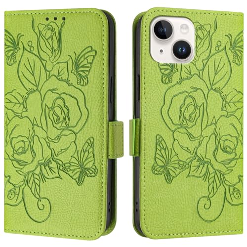 Étui folio à rabat vert iPhone 13, protection portefeuille pour vos déplacements