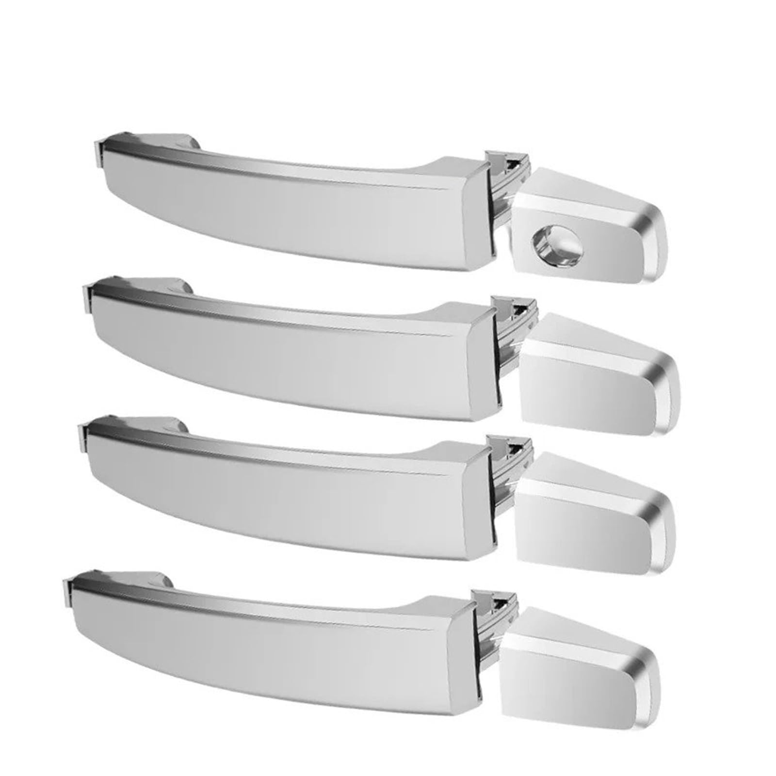 Nokrgqw 4Pcs Sliver Left Handle Passenger Front Rear Door Handle Left Right For Chevrolet For Captiva For Sport 2012-2015 For Aveo 2007-2011 For Saturn Vue 2008-2010 Us Lhd(4Pcs Sliver)