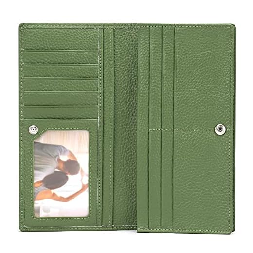 SENDEFN Cartera para Mujer, Monedero Plegable Pequeño De Piel Auténtica para Mujer con Bloqueo RFID Monedero con Cremallera