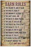 Barn Rules Retro Metal Sign Don'T Mess With It Vintage Metal Poster Home Garage Bathroom Cafe Bar Food Bar Country Farm Garden Wall Decoration 12x16 Inches