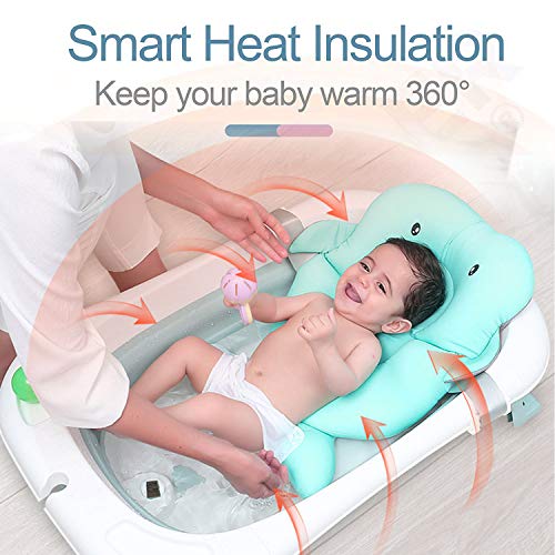 Baignoire bébé pliable à indicateur de température et tabouret - 2